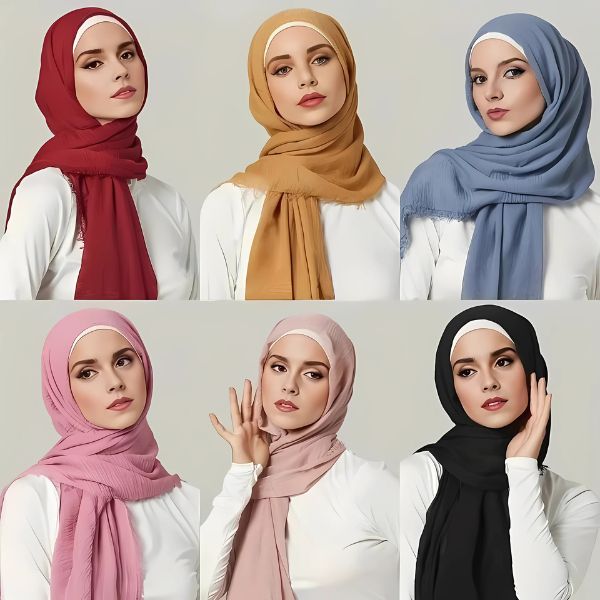 Crimped Hijab β Textured Elegance for Everyday Wear