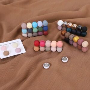 2Pcs/set Macaroon Color Matte Magnet Hijab Pins